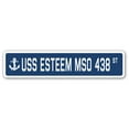 thumbnail image 1 of USS ESTEEM MSO 438 Street Sign us navy ship veteran sailor gift, 1 of 5