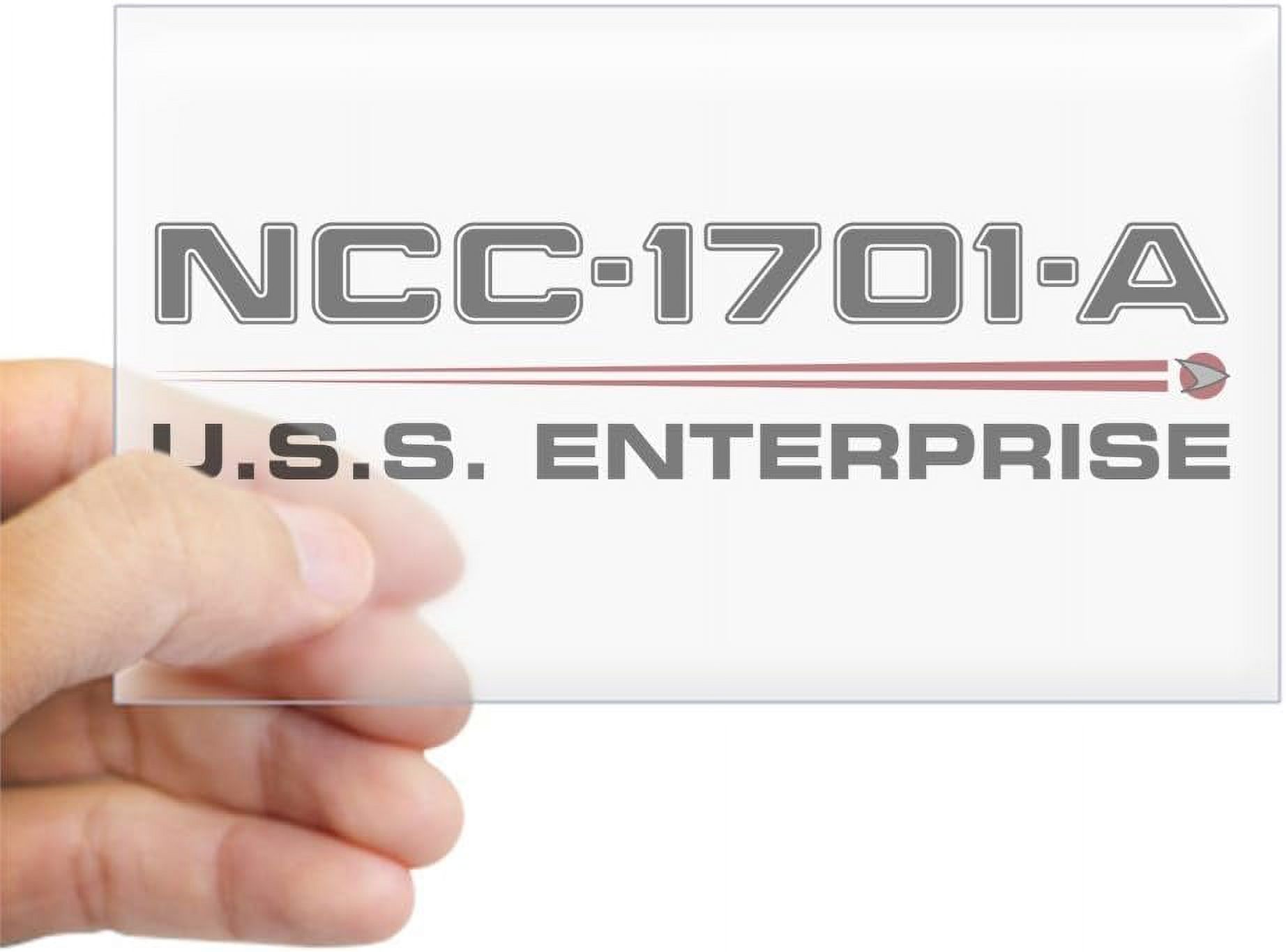 USS Enterprise A Dark Rectangle Bumper Sticker Car Decal - Walmart.com