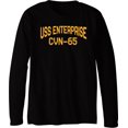 thumbnail image 1 of USS Enterprise CVN-65 Aircraft Carrier Standard Size Long Sleeve Tee Shirt, 1 of 1