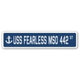 thumbnail image 1 of USS FEARLESS MSO 442 Street Sign us navy ship veteran sailor gift, 1 of 5