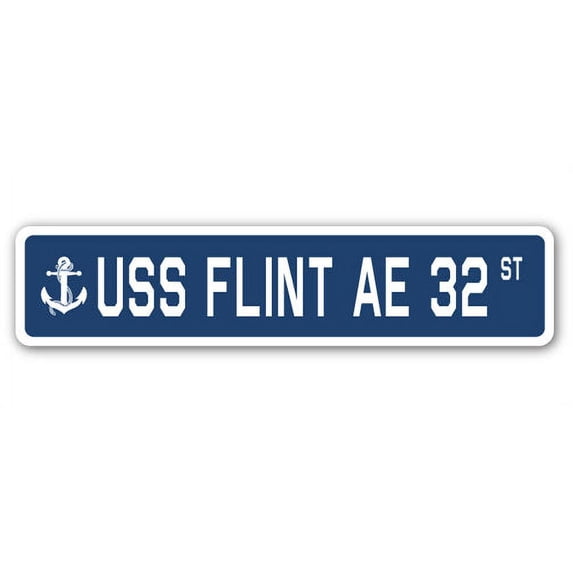 USS FLINT AE 32 Street Sign us navy ship veteran sailor gift