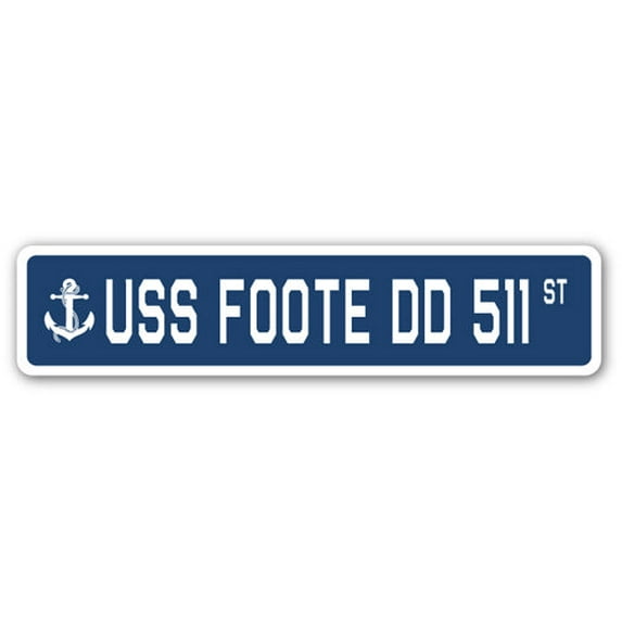 USS FOOTE DD 511 Street Sign us navy ship veteran sailor gift