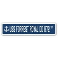 thumbnail image 1 of USS FORREST ROYAL DD 872 Street Sign us navy ship veteran sailor gift, 1 of 5