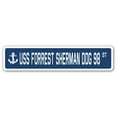 thumbnail image 1 of USS FORREST SHERMAN DDG 98 Street Sign us navy ship veteran sailor gift, 1 of 5