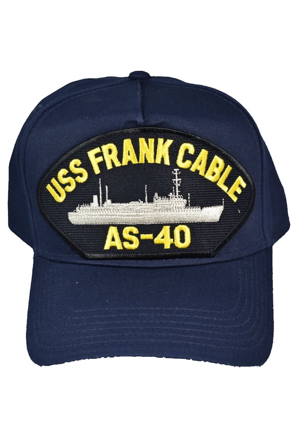 USS FRANK CABLE AS-40 HAT - NAVY BLUE - Veteran Owned Business