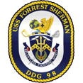 thumbnail image 1 of USS Forrest Sherman DDG-98 Badge Sticker Decal Arleigh Burke Class Destroyer Car Sticker Bumper Sticker for Car Emblem - 4 inch, 1 of 8