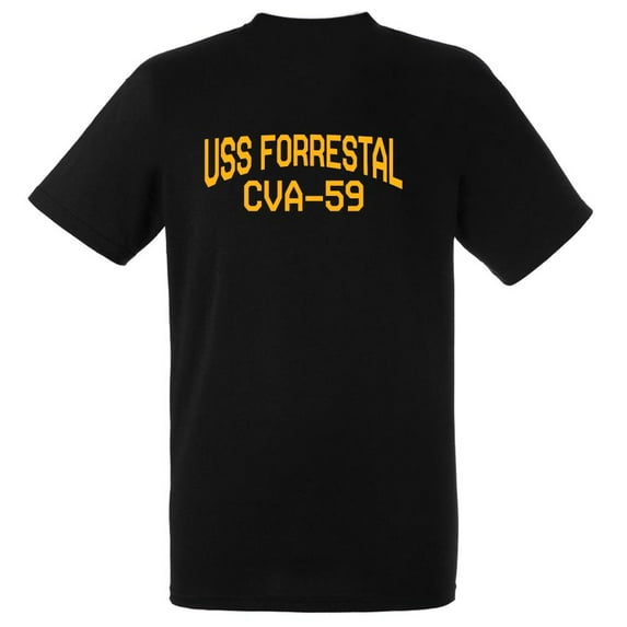 USS Forrestal CVA-59 Aircraft Carrier Supercarrier Standard Size Short Sleeve Tee Shirt