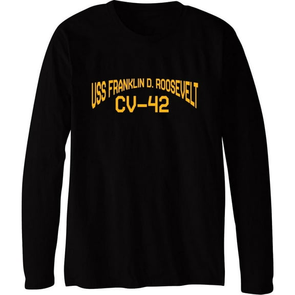 USS Franklin D. Roosevelt CV-42 Aircraft Carrier Standard Size Long Sleeve Tee Shirt
