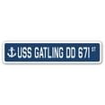 thumbnail image 1 of USS GATLING DD 671 Street Sign us navy ship veteran sailor gift, 1 of 5