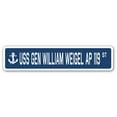 thumbnail image 1 of USS GEN WILLIAM WEIGEL AP 119 Street Sign us navy ship veteran sailor gift, 1 of 5