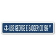 thumbnail image 1 of USS GEORGE E BADGER DD 196 Street Sign us navy ship veteran sailor gift, 1 of 5