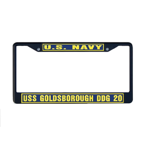 USS GOLDSBOROUGH DDG 20 License Plate Frame Black Metal Military Navy USN Car Truck RV F001