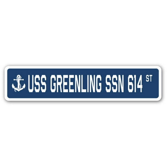 USS GREENLING SSN 614 Street Sign us navy ship veteran sailor gift