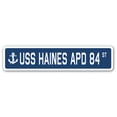 thumbnail image 1 of USS HAINES APD 84 Street Sign us navy ship veteran sailor gift, 1 of 5