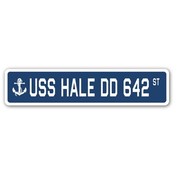 USS HALE DD 642 Street Sign us navy ship veteran sailor gift
