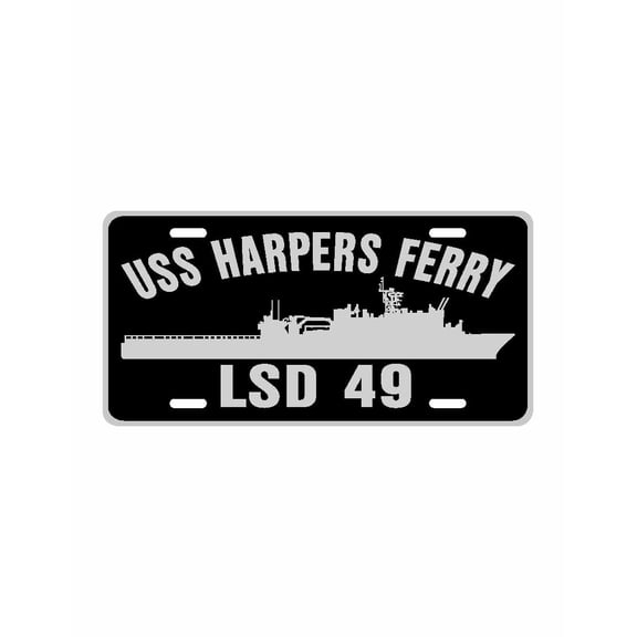 USS HARPERS FERRY LSD 49 Aluminum License Plate Military Navy USN Car Truck RV PL001