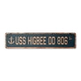 thumbnail image 1 of USS HIGBEE DD 806 Vintage Plastic Street Sign us navy ship veteran sailor gift | Indoor/Outdoor | 18" Wide, 1 of 4