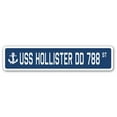 thumbnail image 1 of USS HOLLISTER DD 788 Street Sign us navy ship veteran sailor gift, 1 of 5