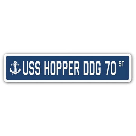 USS HOPPER DDG 70 Aluminum Street Sign us navy ship veteran sailor gift