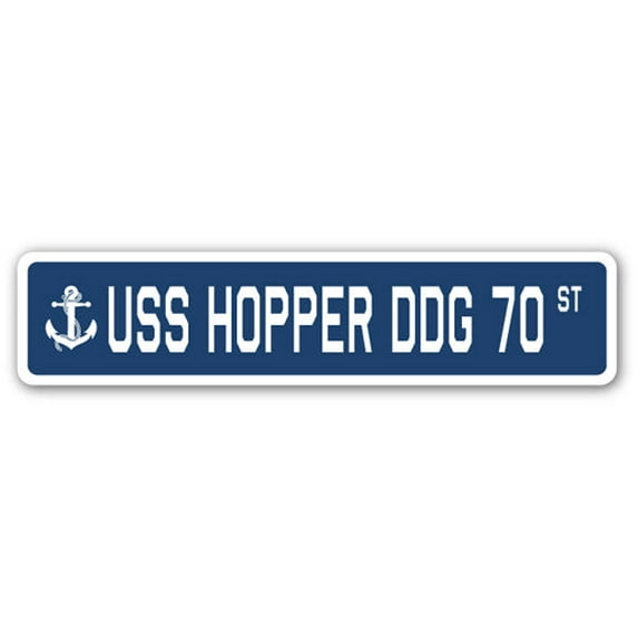 USS HOPPER DDG 70 Street Sign us navy ship veteran sailor gift