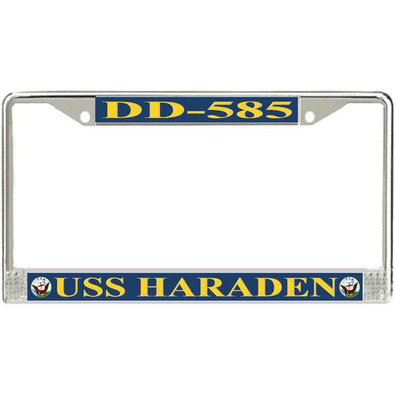 USS Haraden DD-585 License Plate Frame