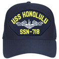 thumbnail image 1 of USS Honolulu SSN-718 ( Silver Dolphins ) Submarine Enlisted Cap, 1 of 1