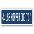 thumbnail image 1 of USS Hopper DDG 70 Street Sign - US Navy Ship Veteran Sailor Gift, 1 of 1