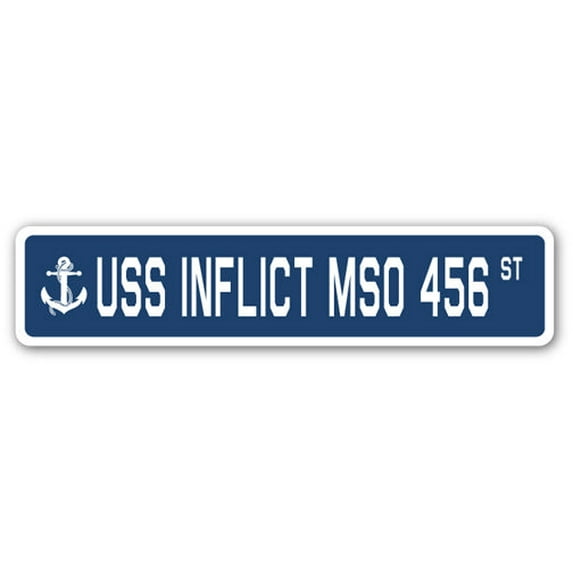 USS INFLICT MSO 456 Street Sign us navy ship veteran sailor gift