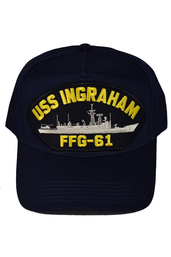 USS INGRAHAM FFG-61 HAT - NAVY BLUE - Veteran Owned Business