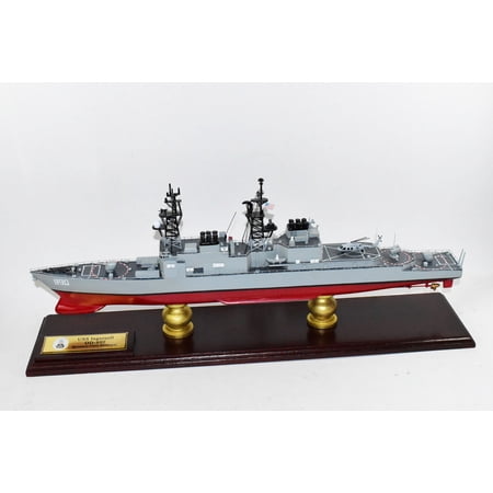 USS Ingersoll DD-990 Spruance Class Destroyer Model,Navy,Scale Model,Mahogany