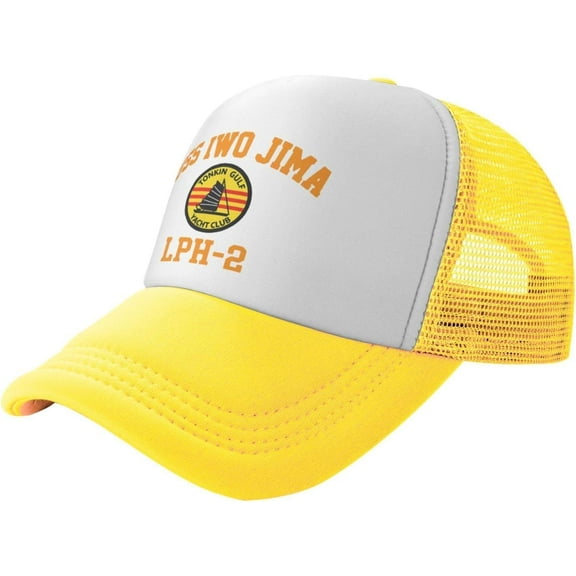 USS Iwo Jima Lph-2 Mesh Cap Trucker Cap Sports Baseball Cap Casual Unisex Adjustable Hat Hip Hop Cap
