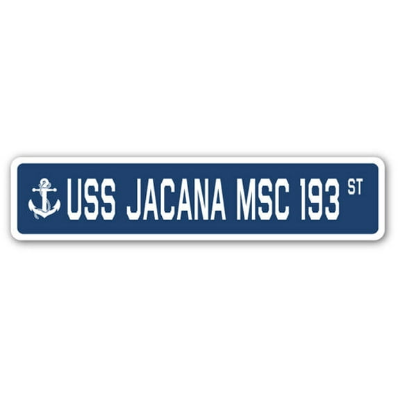 USS JACANA MSC 193 Street Sign us navy ship veteran sailor gift