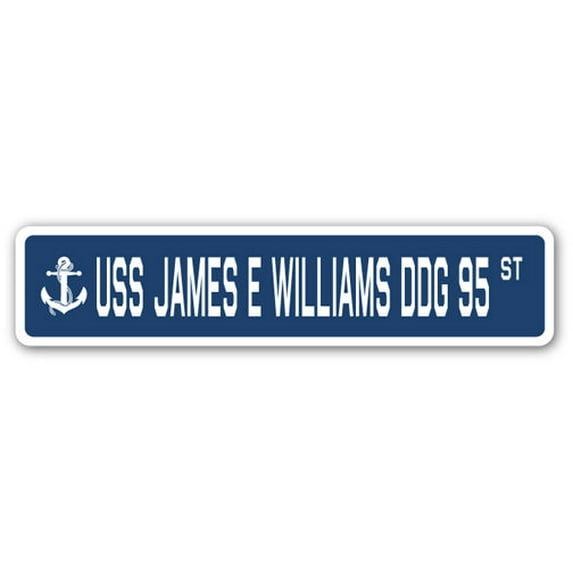 USS JAMES E WILLIAMS DDG 95 Street Sign us navy ship veteran sailor gift