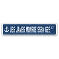 thumbnail image 1 of USS JAMES MONROE SSBN 622 Street Sign us navy ship veteran sailor gift, 1 of 5