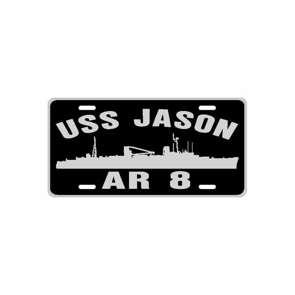 USS JASON AR 8 Aluminum License Plate Military Navy USN Car Truck RV PL001