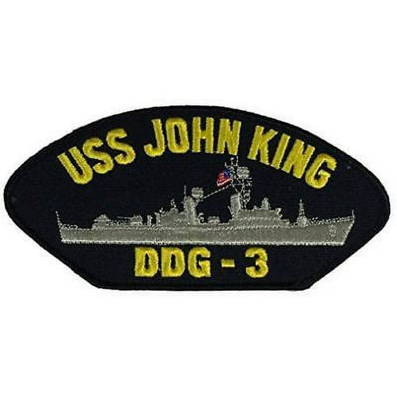 USS JOHN KING DDG-3 PATCH USN NAVY SHIP ADAMS CLASS GUIDED DESTROYER PEACE