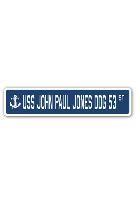 USS JOHN PAUL JONES DDG 53 Street Sign us navy ship veteran sailor gift