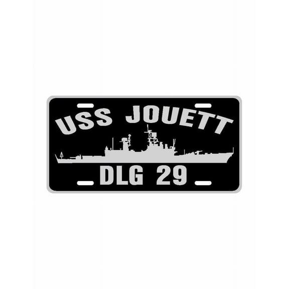 USS JOUETT DLG 29 Aluminum License Plate Military Navy USN Car Truck RV PL001