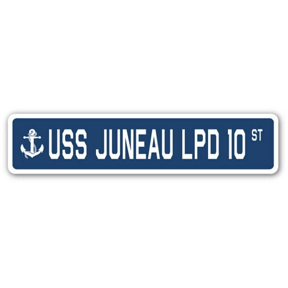 USS JUNEAU LPD 10 Street Sign us navy ship veteran sailor gift