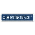thumbnail image 1 of USS KEYSTONE STATE ACS 1 Street Sign us navy ship veteran sailor gift, 1 of 5