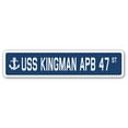 thumbnail image 1 of USS KINGMAN APB 47 Street Sign us navy ship veteran sailor gift, 1 of 5