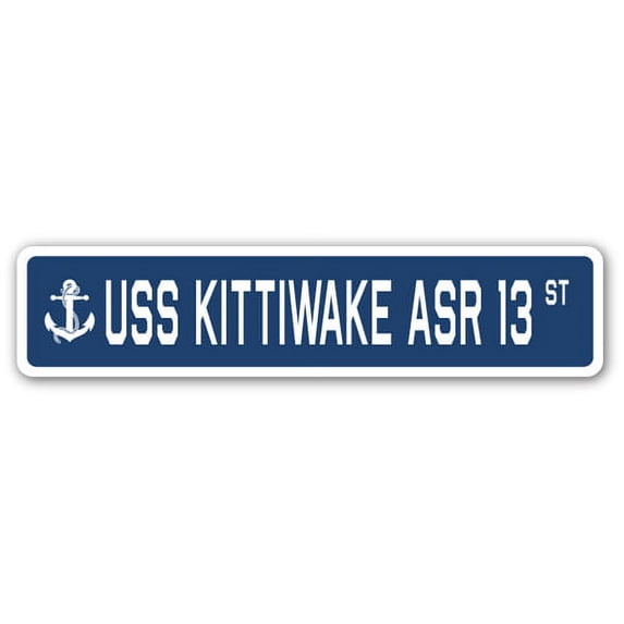 USS KITTIWAKE ASR 13 Aluminum Street Sign us navy ship veteran sailor gift