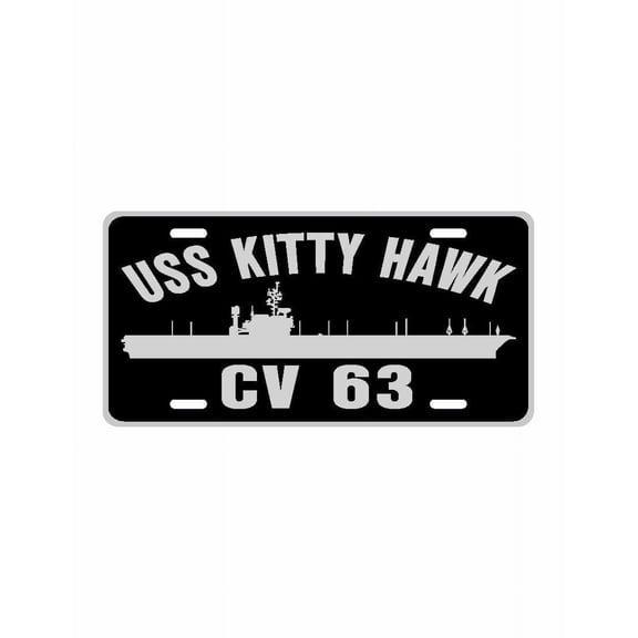 USS KITTY HAWK CV 63 Aluminum License Plate Military Navy USN Car Truck RV PL001