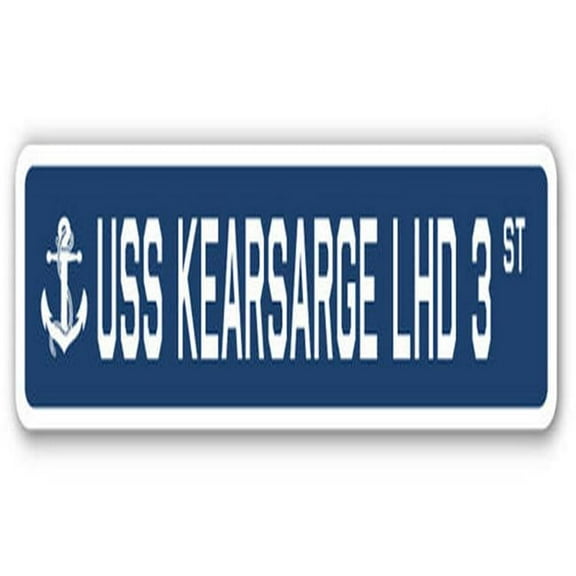 USS Kearsarge LHD 3 Street Sign - US Navy Ship Veteran Sailor Gift