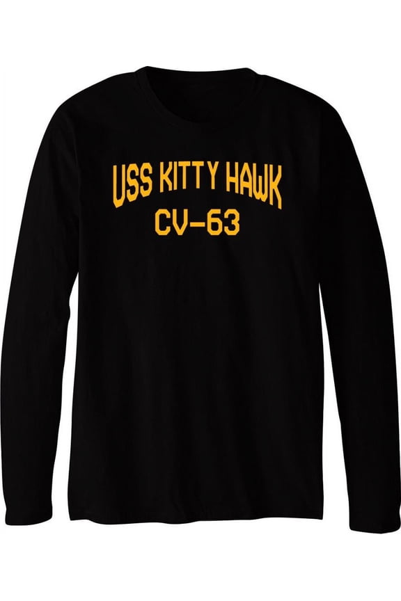 USS Kitty Hawk CV-63 Aircraft Carrier Supercarrier Standard Size Long Sleeve Tee Shirt