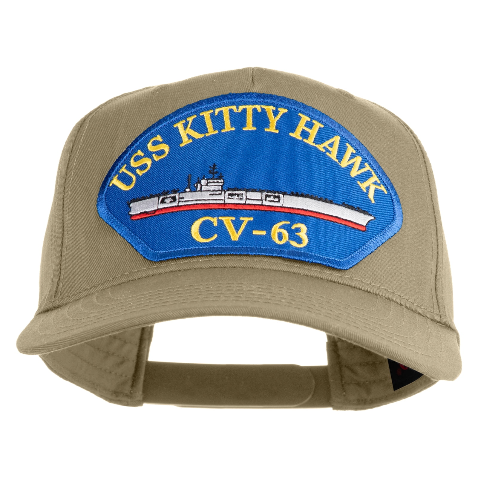 USS Kitty Hawk CV 63 Blue Patched Solid Cotton Twill 5 Panel Prostyle ...
