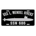 thumbnail image 1 of USS L MENDEL RIVERS SSN 686 Aluminum License Plate Military Navy USN Car Truck RV PL001, 1 of 1