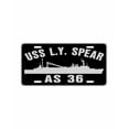 thumbnail image 1 of USS L Y SPEAR AS 36 Aluminum License Plate Military Navy USN Car Truck RV PL001, 1 of 1