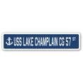 thumbnail image 1 of USS LAKE CHAMPLAIN CG 57 Street Sign us navy ship veteran sailor gift, 1 of 5