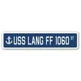thumbnail image 1 of USS LANG FF 1060 Street Sign us navy ship veteran sailor gift, 1 of 5
